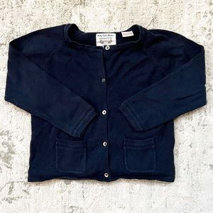 ZARA navy blue button down knit cardigan size 2-3